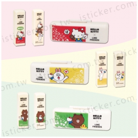 Hello Kitty x LINE FRIEND 四分壓克力印章組(圖)