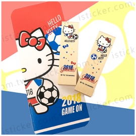 Hello Kitty 足球風系列 四分木印(圖)