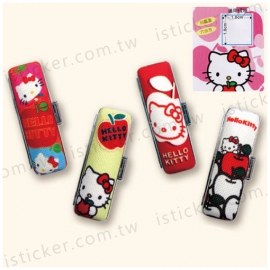 Hello Kitty 我愛蘋果6分印鑑盒(方型)(圖)