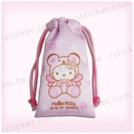Hello Kitty 玫瑰小熊印章袋(圖)