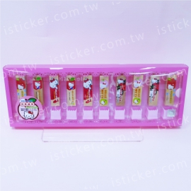 Hello Kitty 我愛蘋果系列 彩色四分木印 [綜合款](圖)