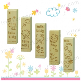 Hello Kitty - Flower series Wooden Seal (Carved)(圖)
