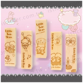 Little Twin Stars - cloud Wooden Seal (Carved)(圖)