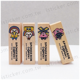 Spongebob x OPEN wooden seal(圖)