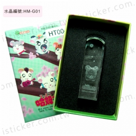 Hamtaro Glass crystal seal set(圖)