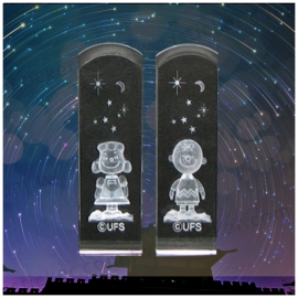 Lucy & Charlie Brown Glass crystal seal set(圖)
